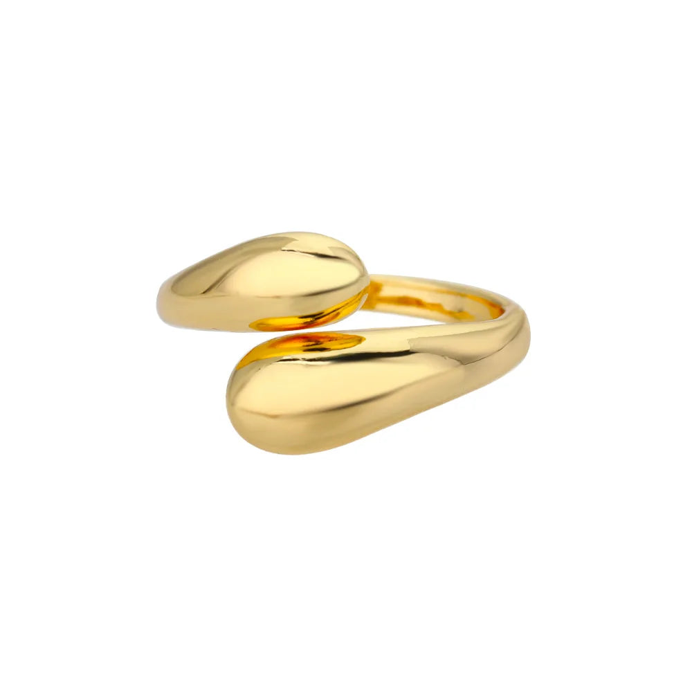 Classic Twist Zircon Stainless Steel Open Ring