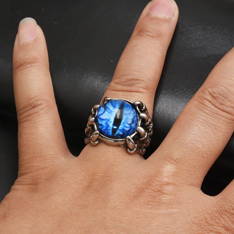 Lucky Turkish Blue Evil Eye Adjustable Ring