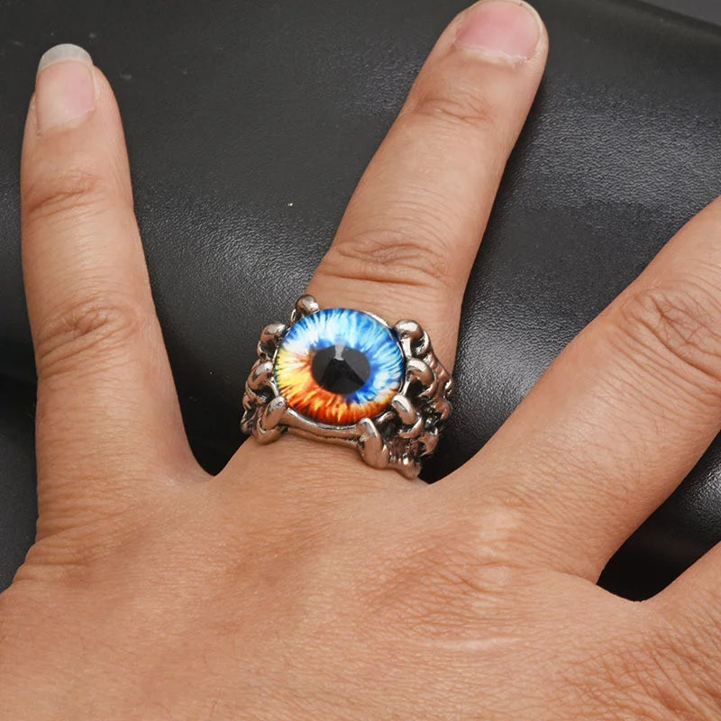 Lucky Turkish Blue Evil Eye Adjustable Ring