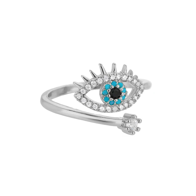 Classic Twist Zircon Stainless Steel Open Ring