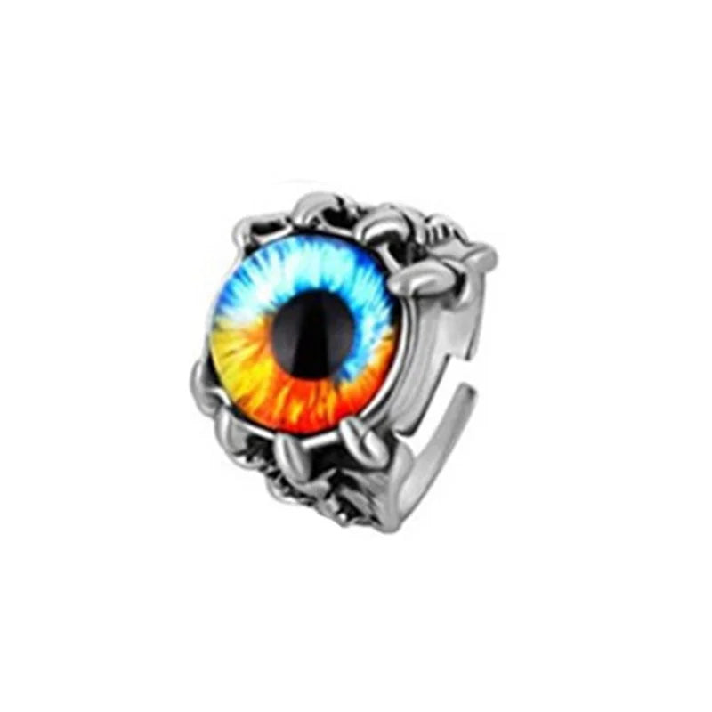 Lucky Turkish Blue Evil Eye Adjustable Ring