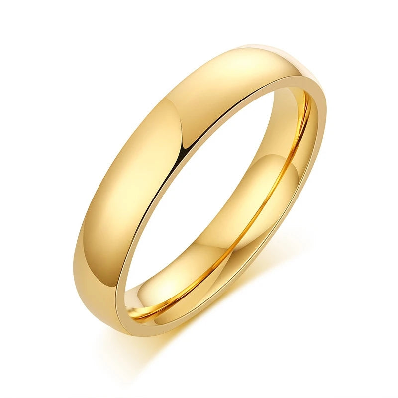 Letdiffery Gold Stainless Steel Couple Rings