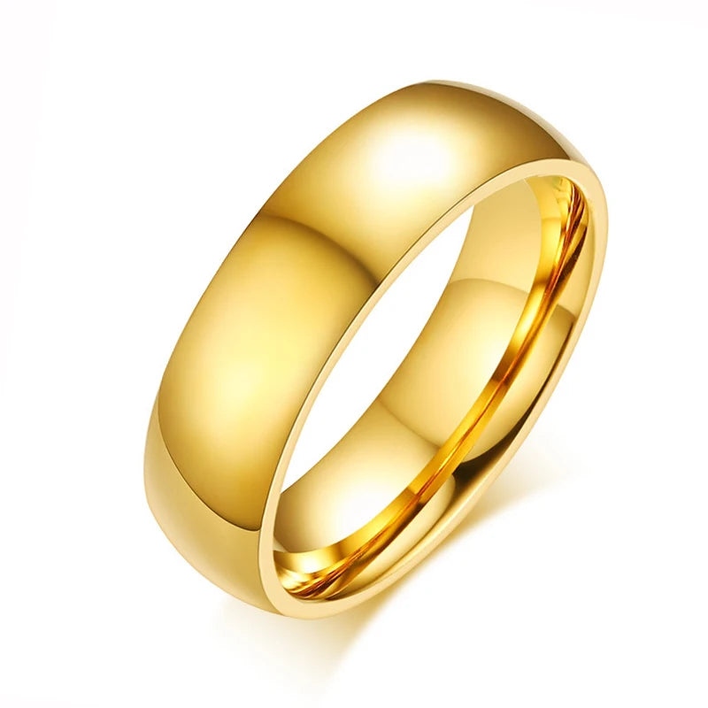 Letdiffery Gold Stainless Steel Couple Rings