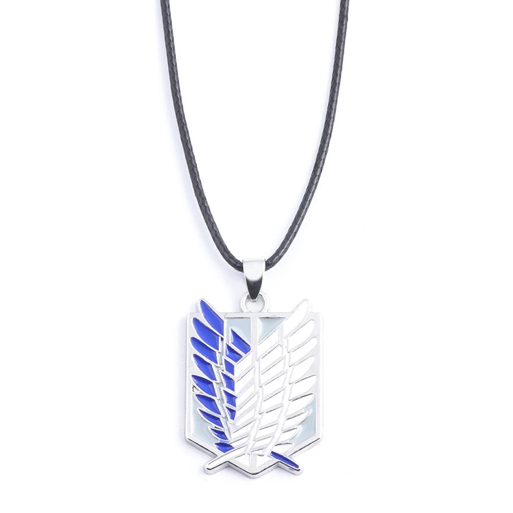 Attack on Titan Wings of Freedom Necklace – Punk Survey Corps Pendant Jewelry for Fans