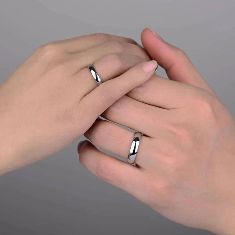 Letdiffery Gold Stainless Steel Couple Rings