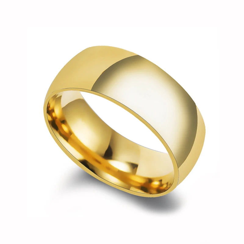 Letdiffery Gold Stainless Steel Couple Rings