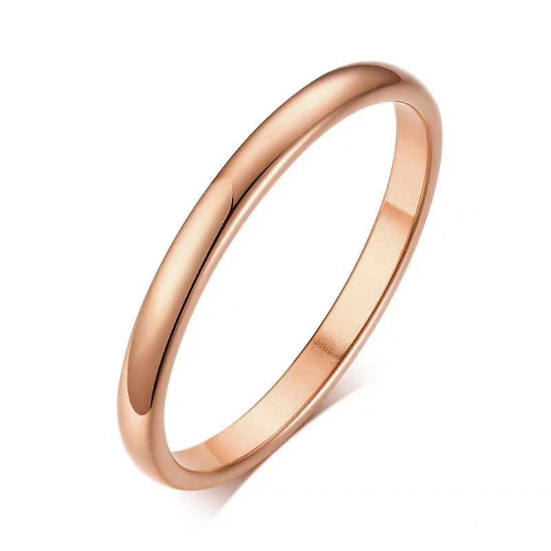Letdiffery Gold Stainless Steel Couple Rings