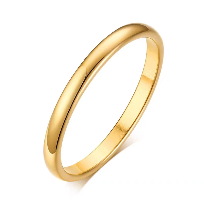 Letdiffery Gold Stainless Steel Couple Rings