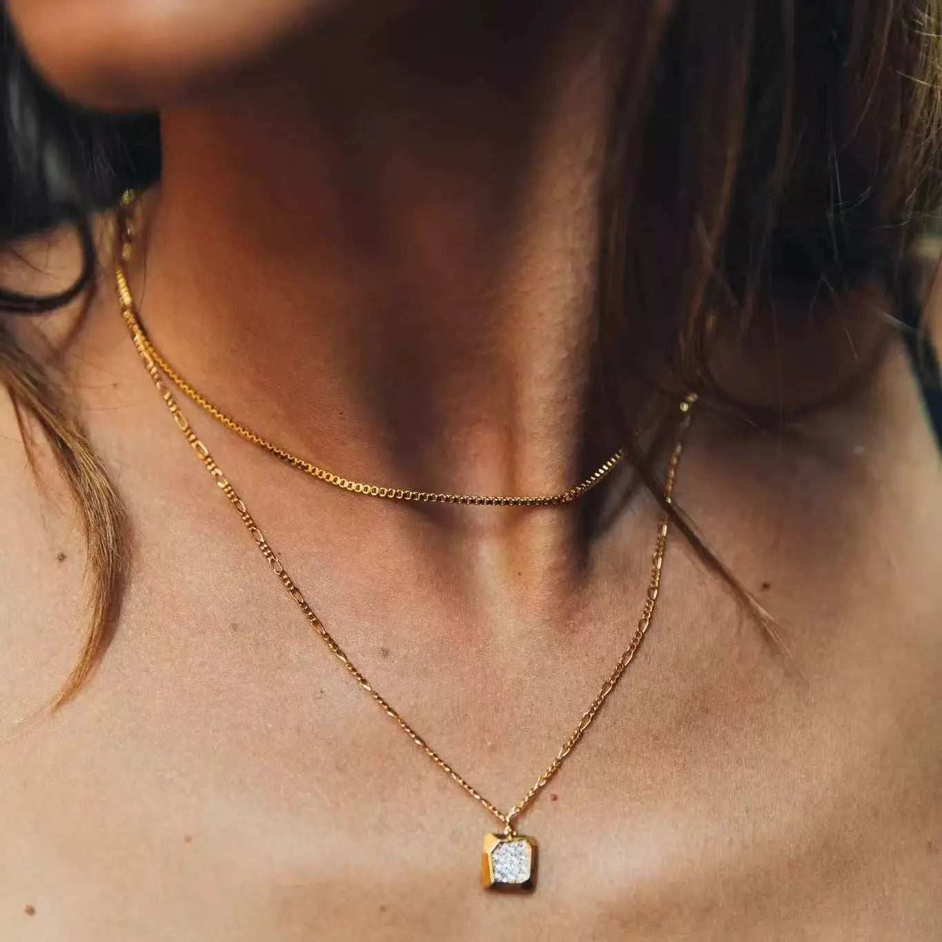 Minimalist 1.2mm Gold Stainless Steel Box Chain Necklace – Unisex Titanium Steel Fashion Jewelry