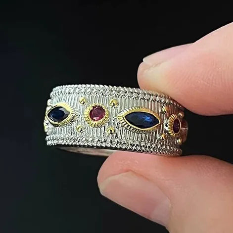 Sam Panda 925 Silver Adjustable Chain Ring