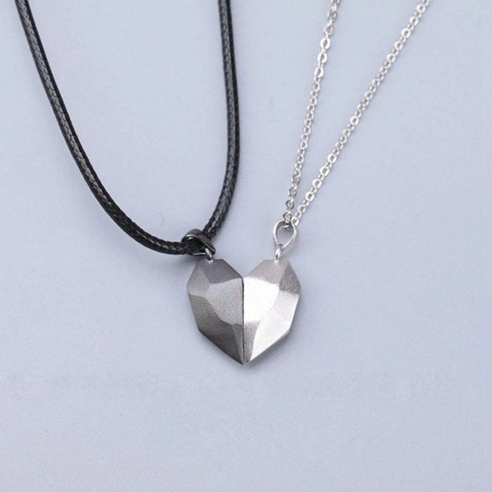 Couple Heartbeat Pendant Necklace for Couples