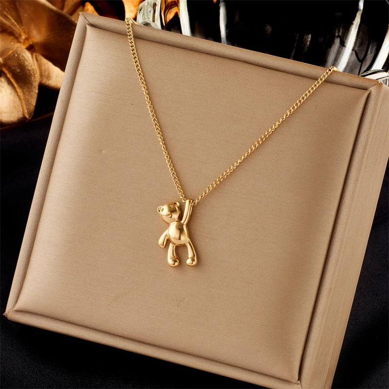 Butterfly Moon Pendant Necklace for Women