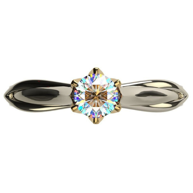 18K Gold Moissanite Ring Gemstone Wedding Jewelry