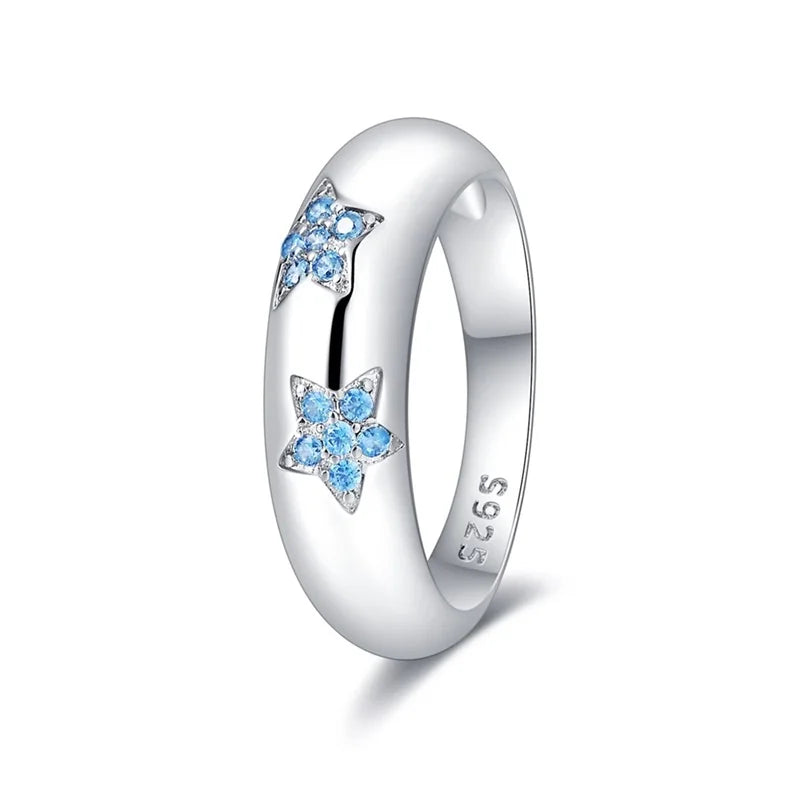 925 Silver Star Moon Colorful Zircon Ring

Product Description: