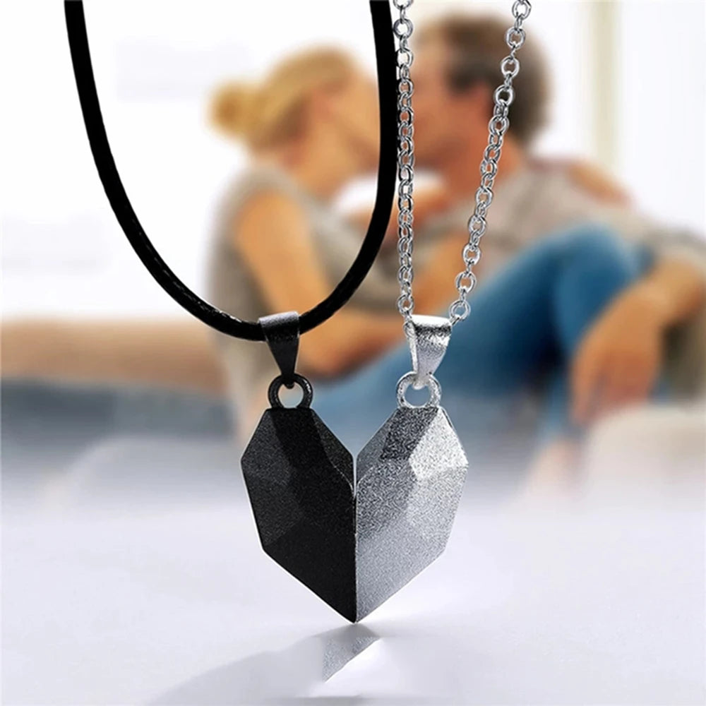 Couple Heartbeat Pendant Necklace for Couples