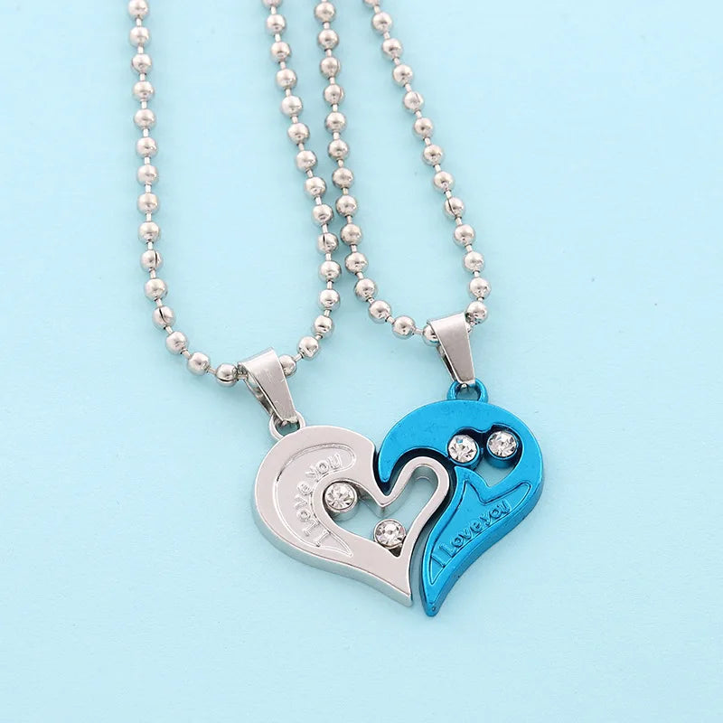 Couple Heartbeat Pendant Necklace for Couples