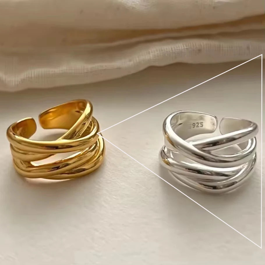Sam Panda 925 Silver Adjustable Chain Ring