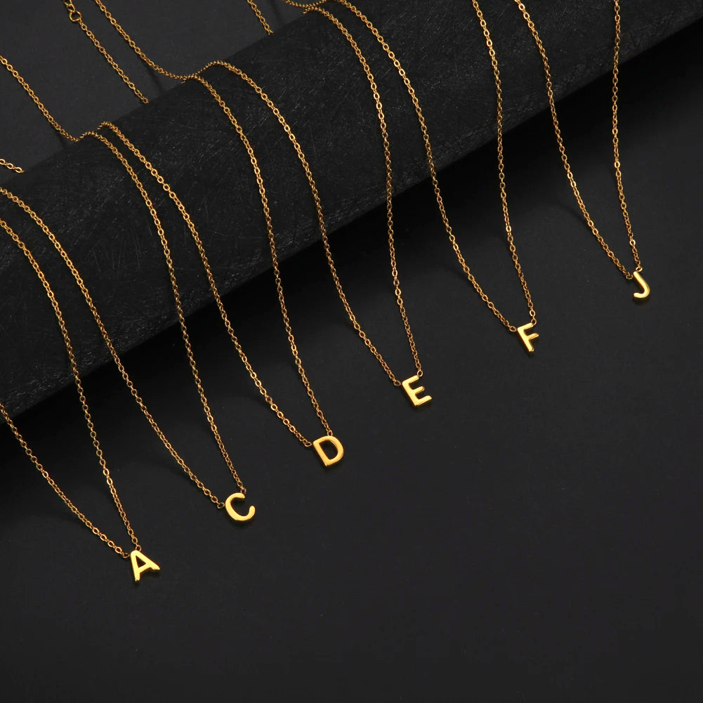 Minimalist A-Z Letter Necklace for Women