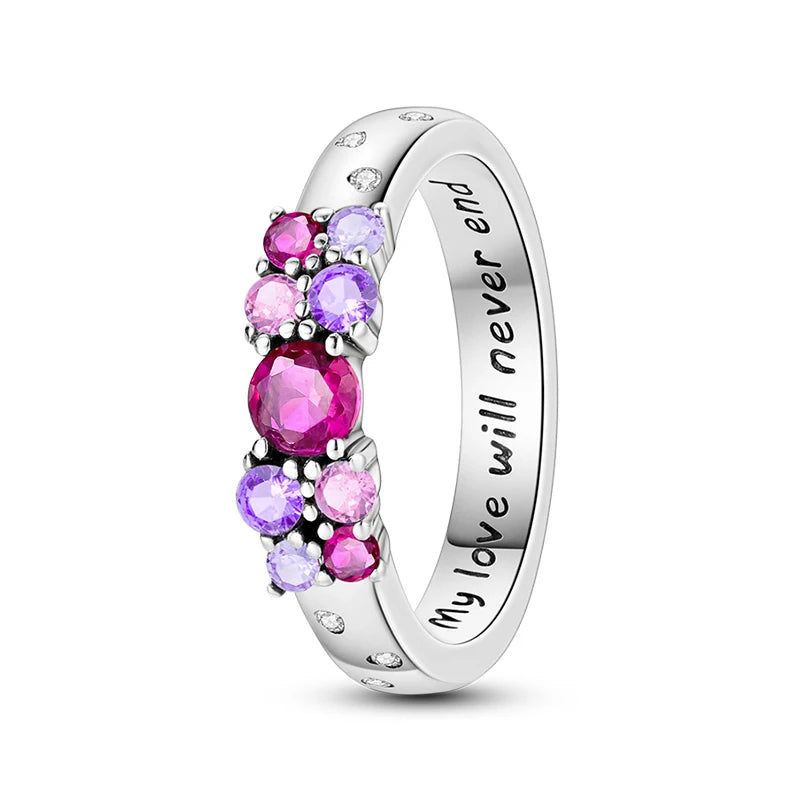 925 Silver Star Moon Colorful Zircon Ring

Product Description: