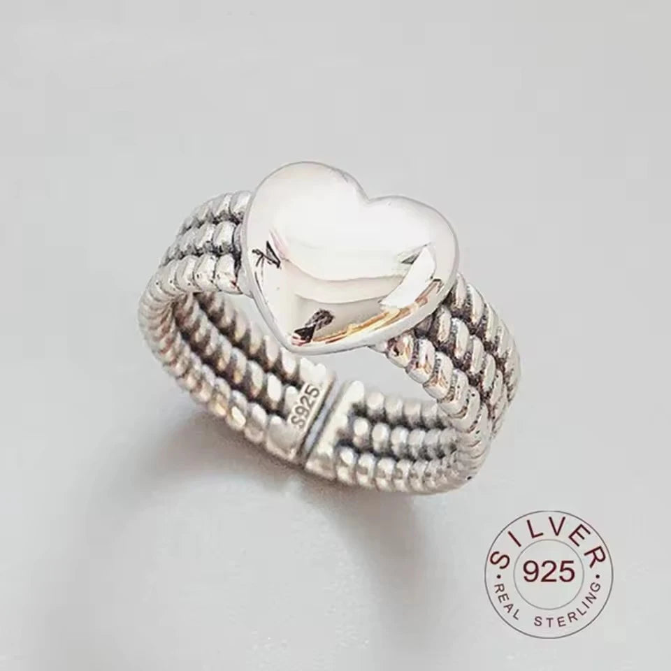 Sam Panda 925 Silver Adjustable Chain Ring
