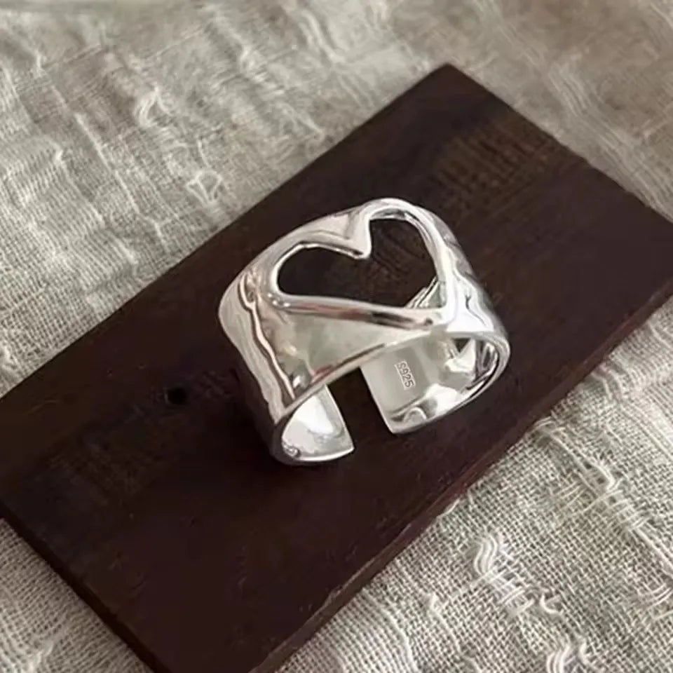 Sam Panda 925 Silver Adjustable Chain Ring
