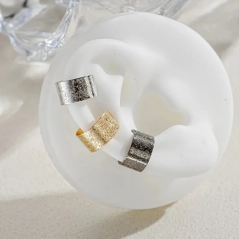 Hollow Leaf Clip-On Earrings – 5/15PCS Punk Zinc Alloy Jewelry for Women