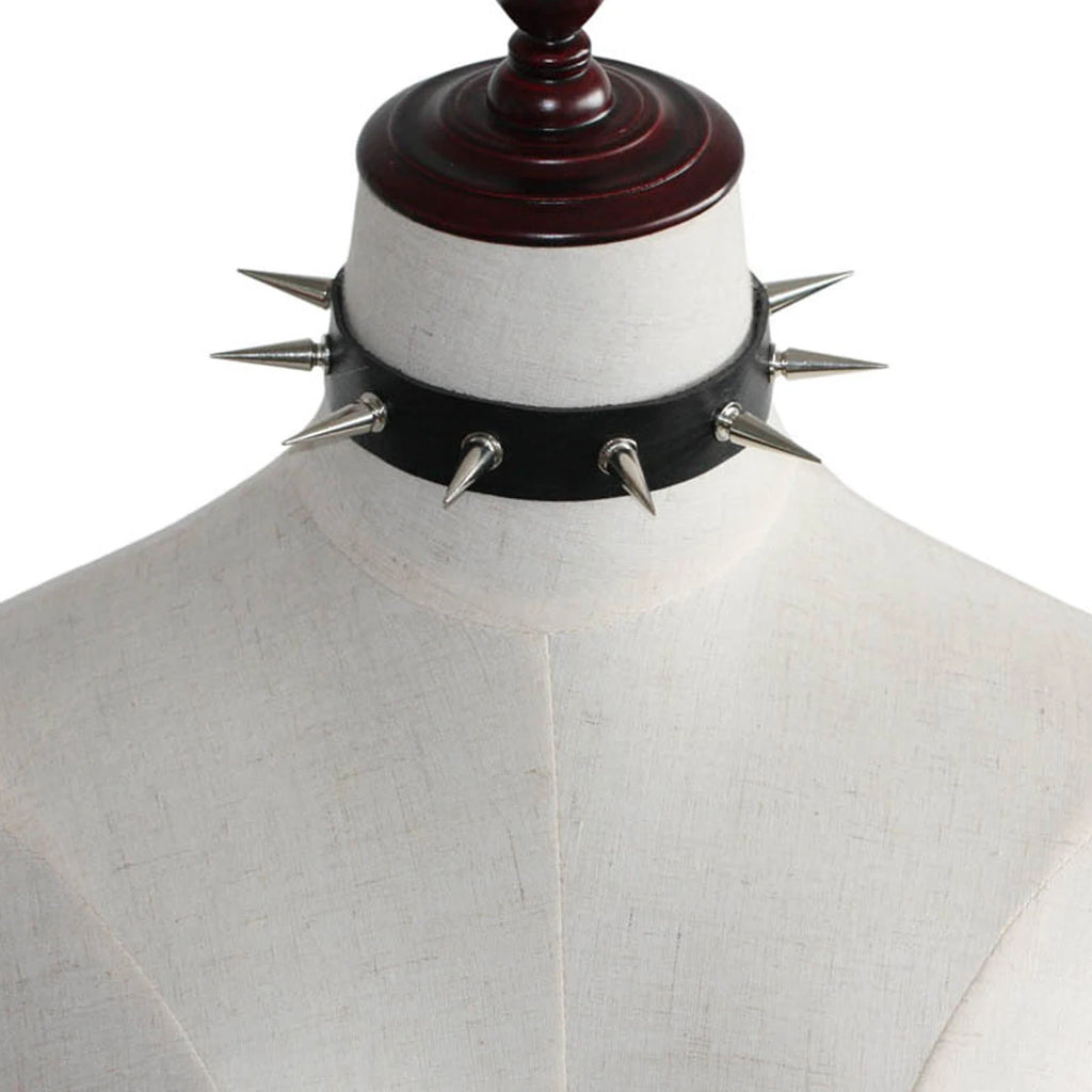 Halloween Gothic Punk PU Leather Collar Necklace