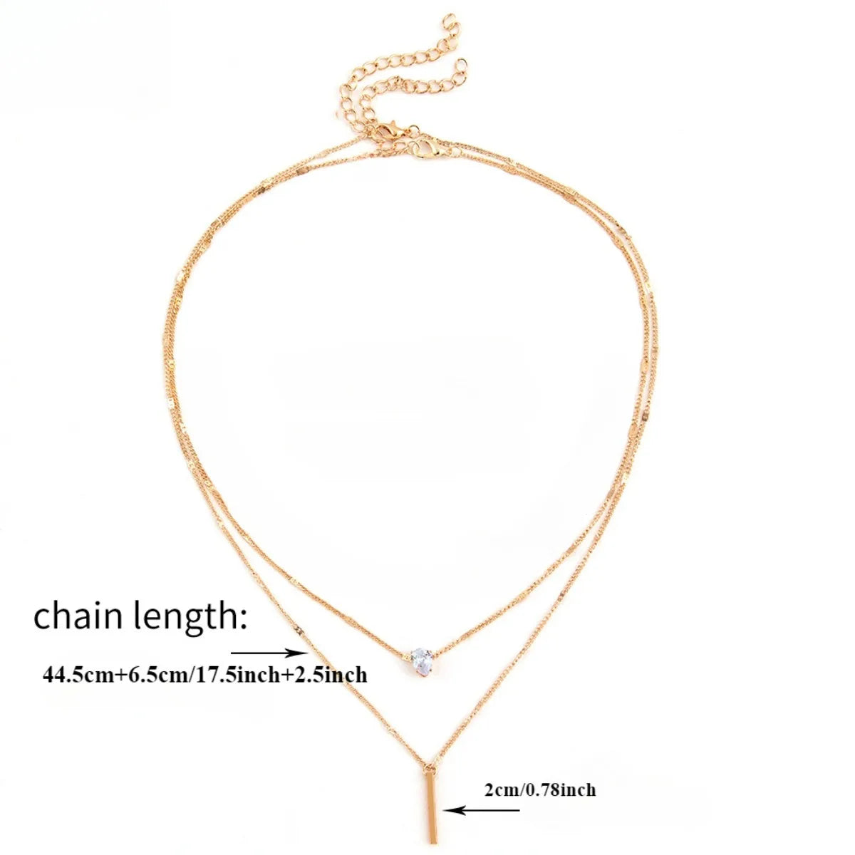 Multi-Layer Star & Heart Water Drop Necklace – Sexy Alloy & Glass Chain for Women