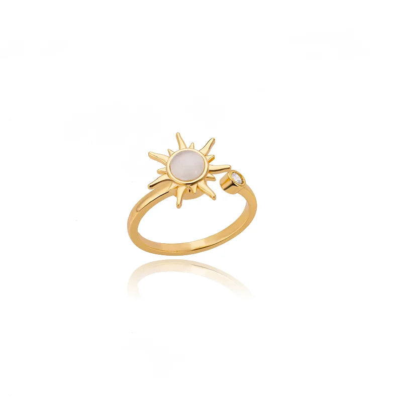 Golden Sun Opal Ring