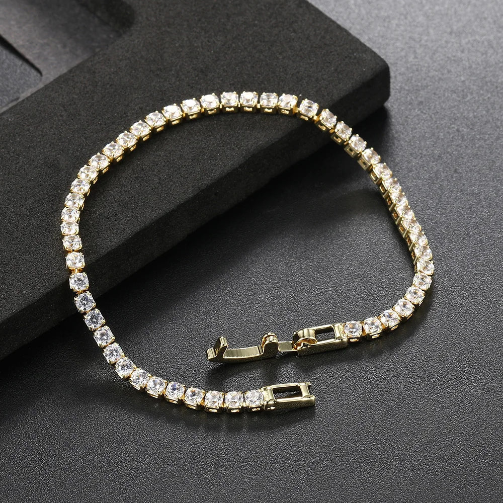 Zirconia Tennis Bracelet – Crystal Thin Chain Jewelry for Women