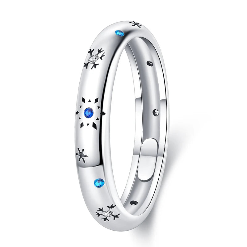 925 Silver Star Moon Colorful Zircon Ring

Product Description: