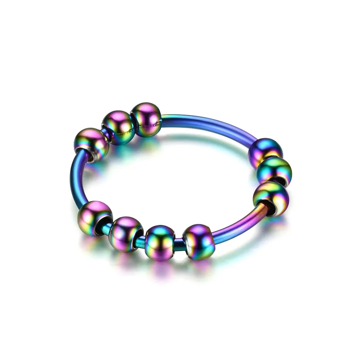 Stainless Steel Anxiety Fidget Ring for Women & Men
