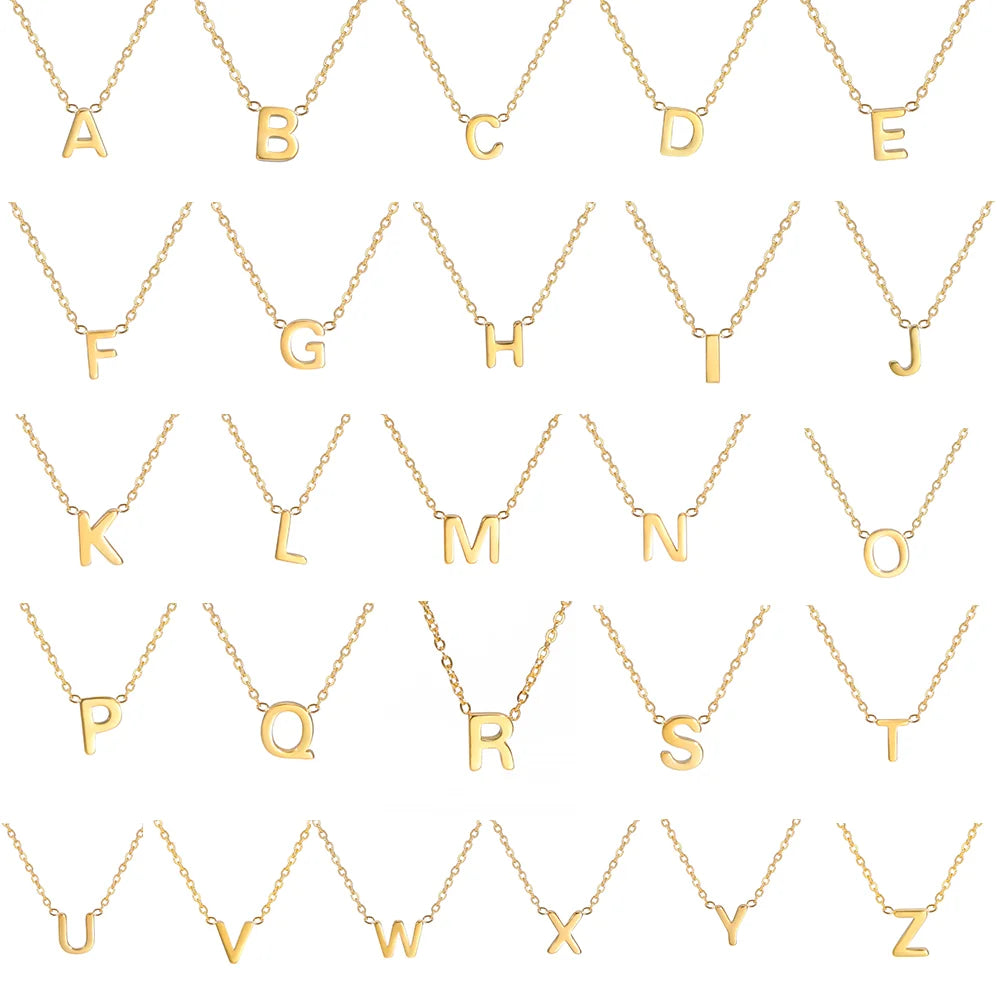 Minimalist A-Z Letter Necklace for Women