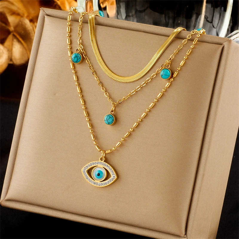 Butterfly Moon Pendant Necklace for Women