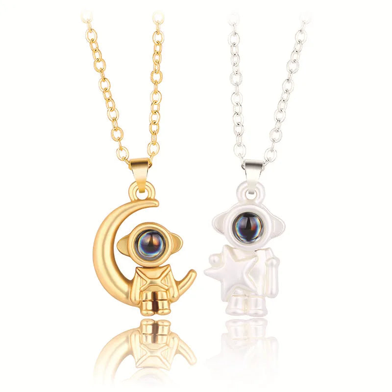 Couple Heartbeat Pendant Necklace for Couples
