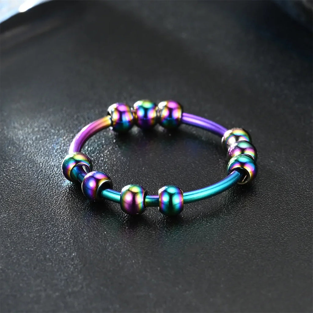 Stainless Steel Anxiety Fidget Ring for Women & Men