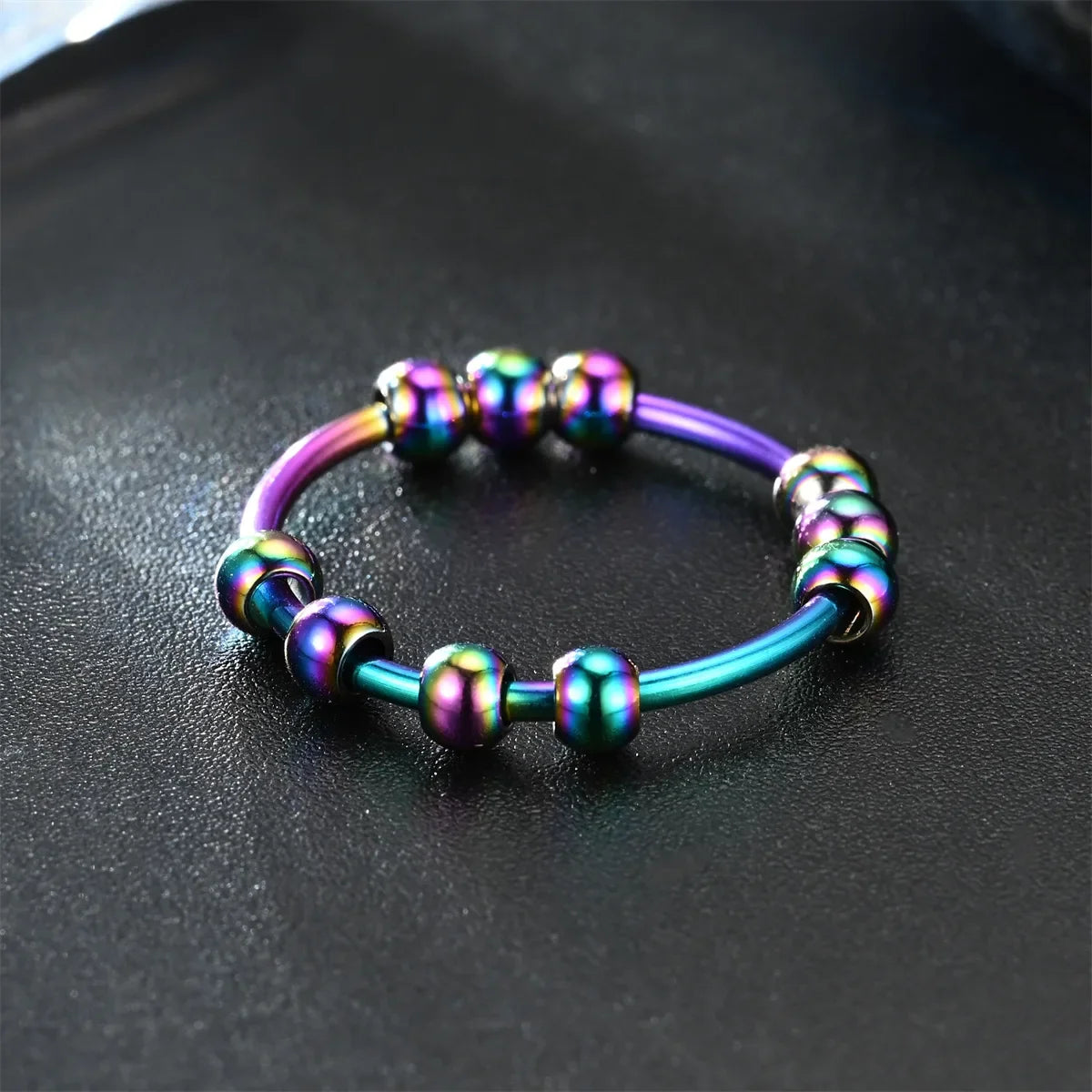 Stainless Steel Anxiety Fidget Ring for Women & Men