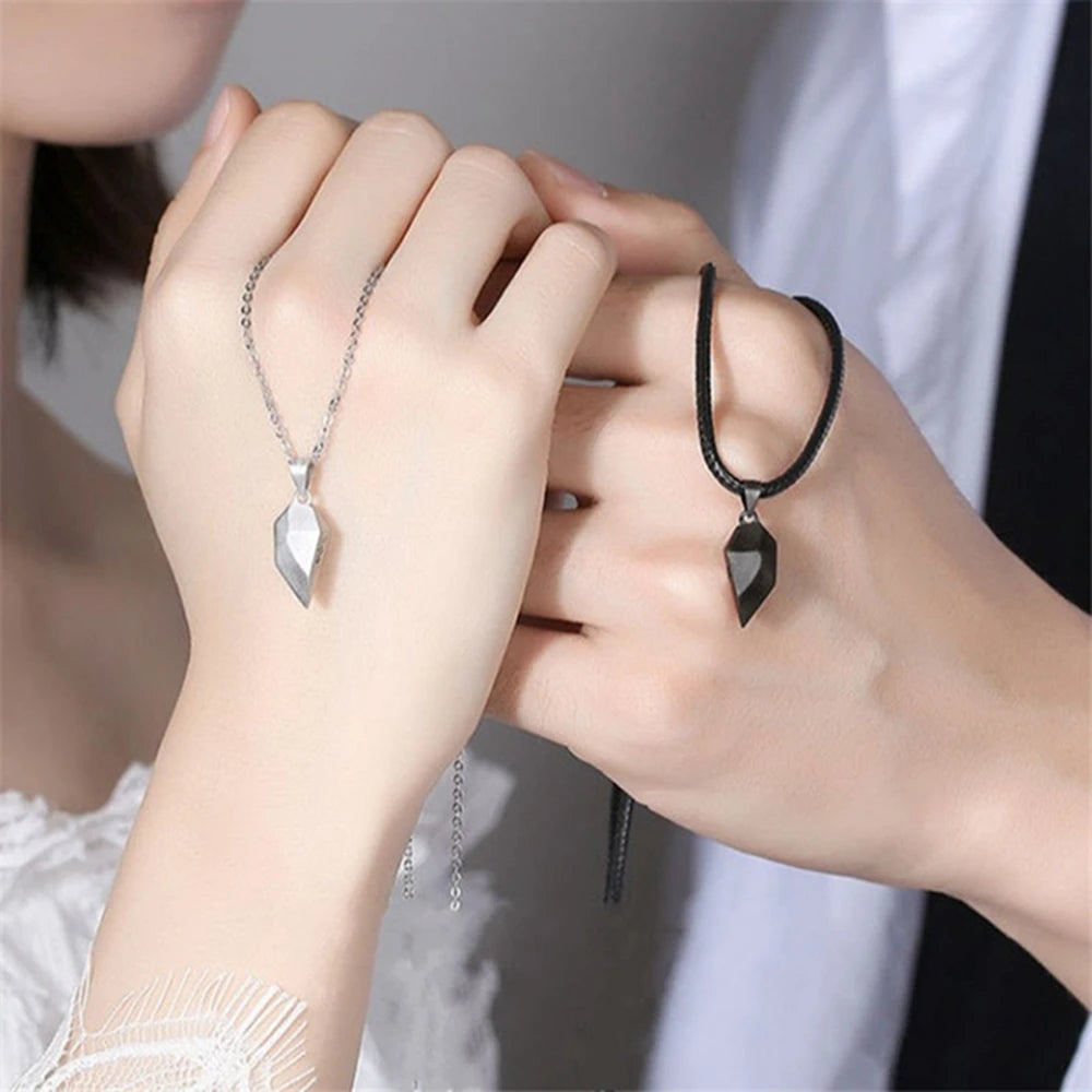 Couple Heartbeat Pendant Necklace for Couples