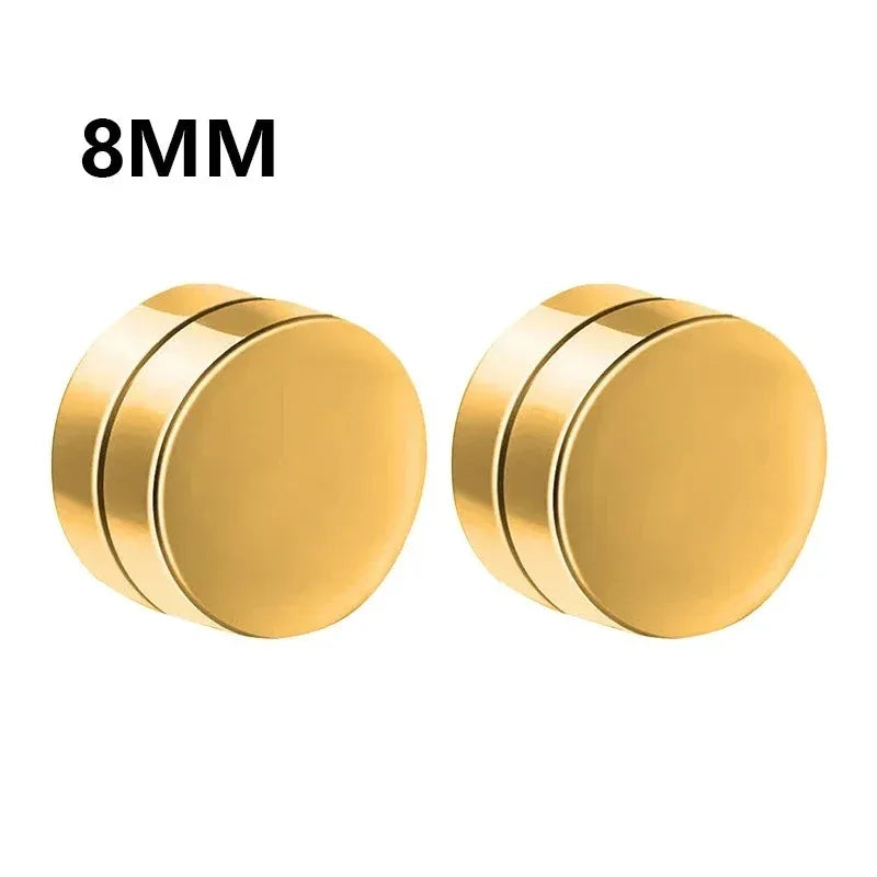 Magnetic Crystal Ear Studs – Non-Piercing Punk Earrings for Men & Women