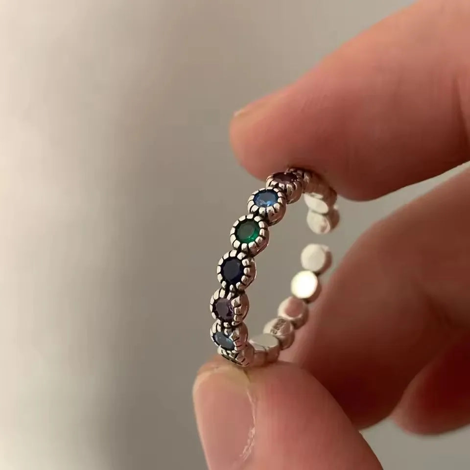 VENTFILLE 925 Silver Geometric Ring for Women
