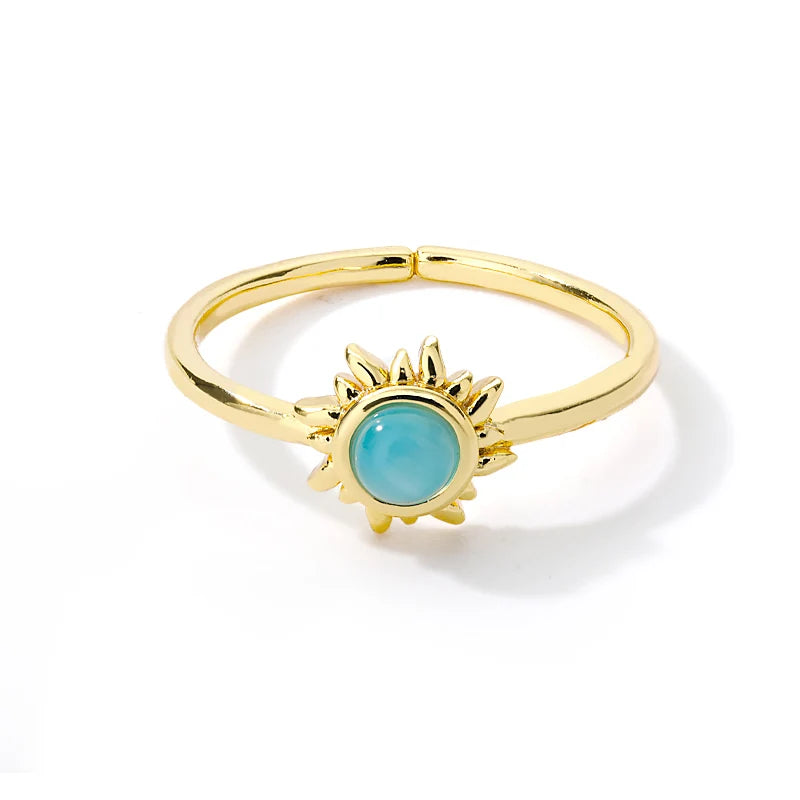 Golden Sun Opal Ring