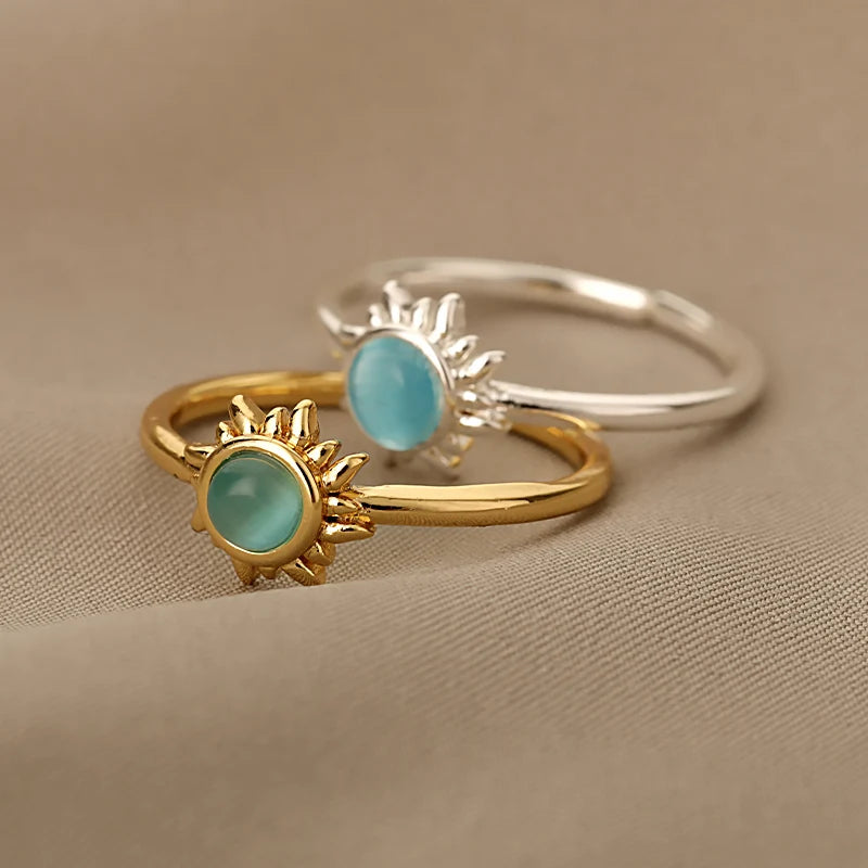 Golden Sun Opal Ring
