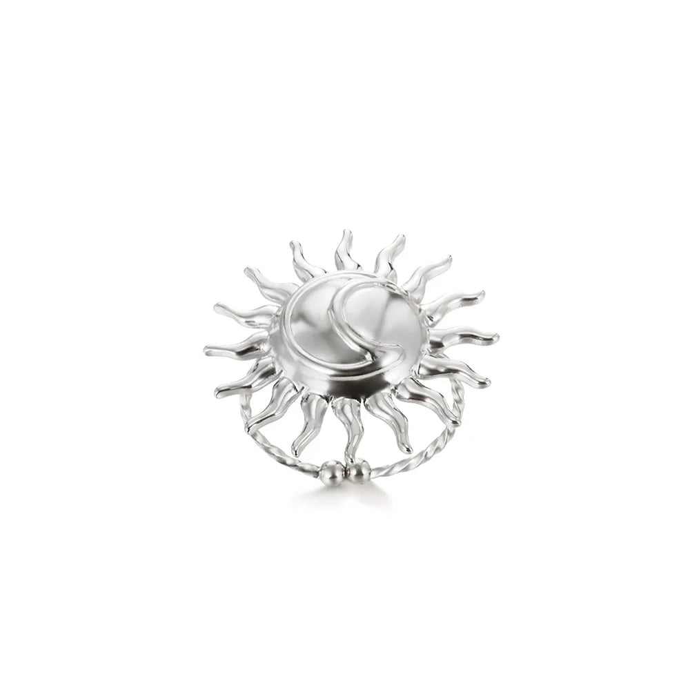 Elegant Gold Bloom Flower Open Ring