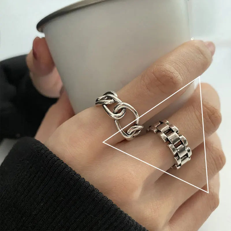 Sam Panda 925 Silver Adjustable Chain Ring