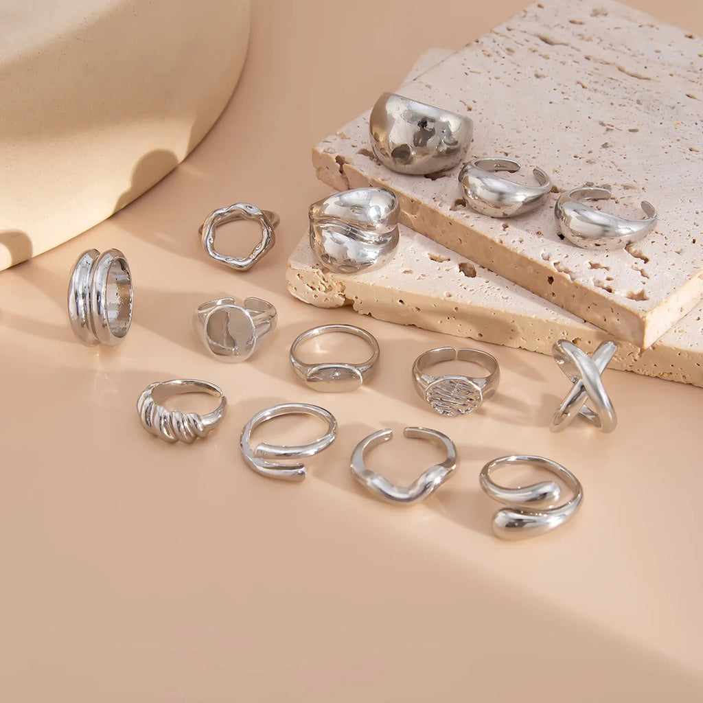 DIEZI 14pcs Vintage Punk Knuckle Ring Set