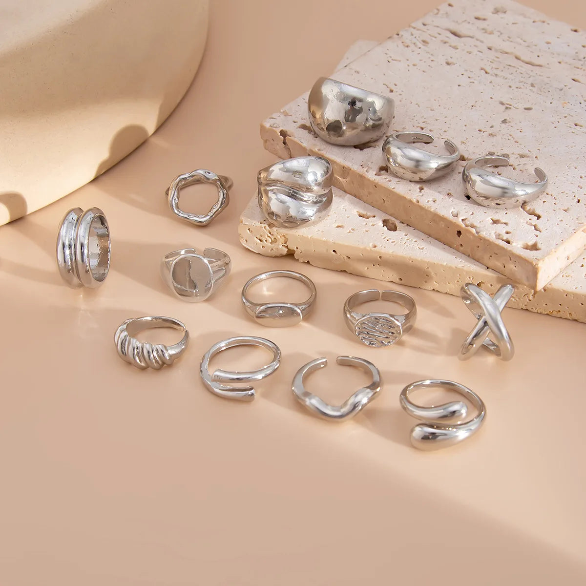 DIEZI 14pcs Vintage Punk Knuckle Ring Set