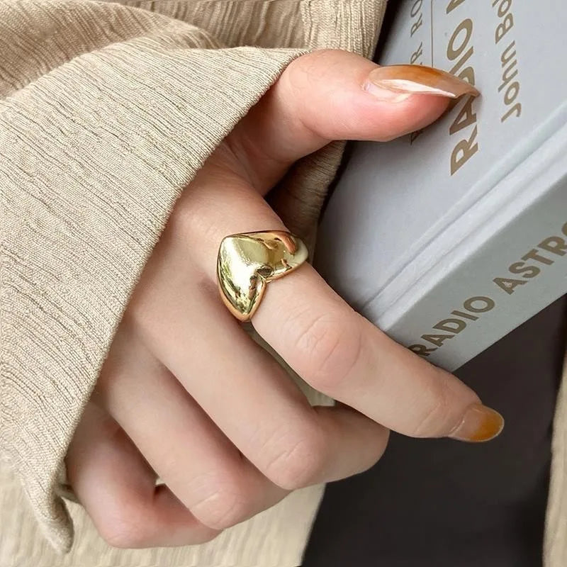 VENTFILLE 925 Silver Geometric Ring for Women
