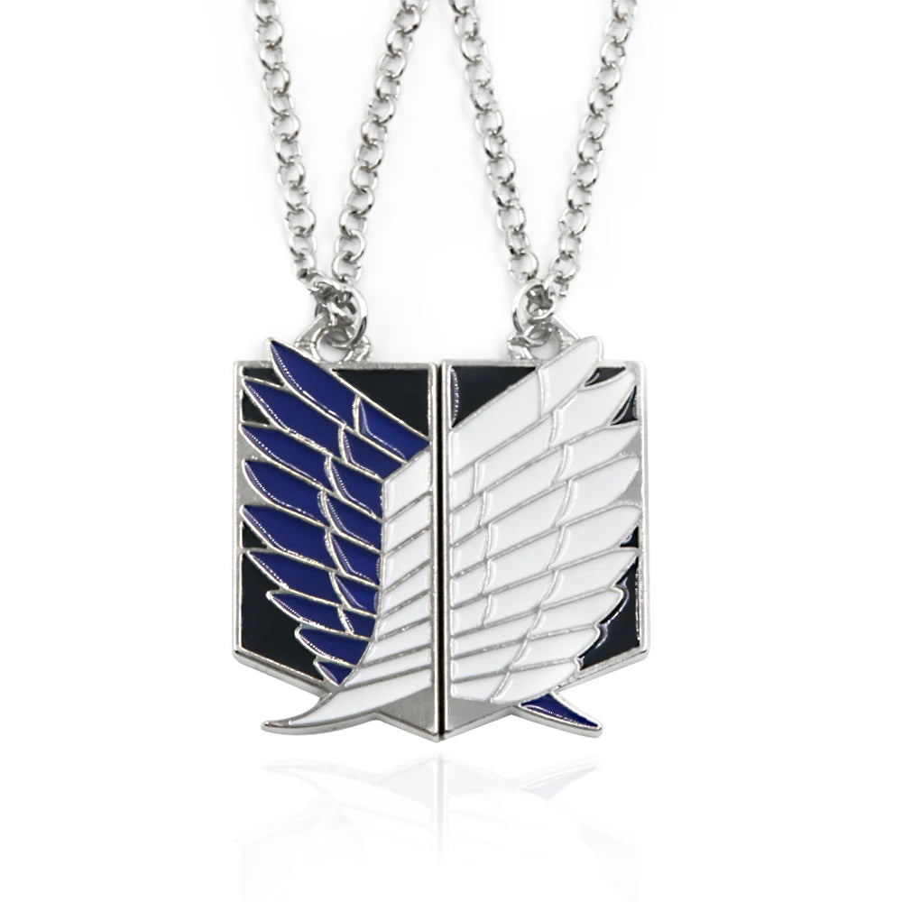 Attack on Titan Wings of Freedom Necklace – Punk Survey Corps Pendant Jewelry for Fans