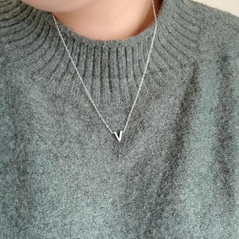 Minimalist A-Z Letter Necklace for Women