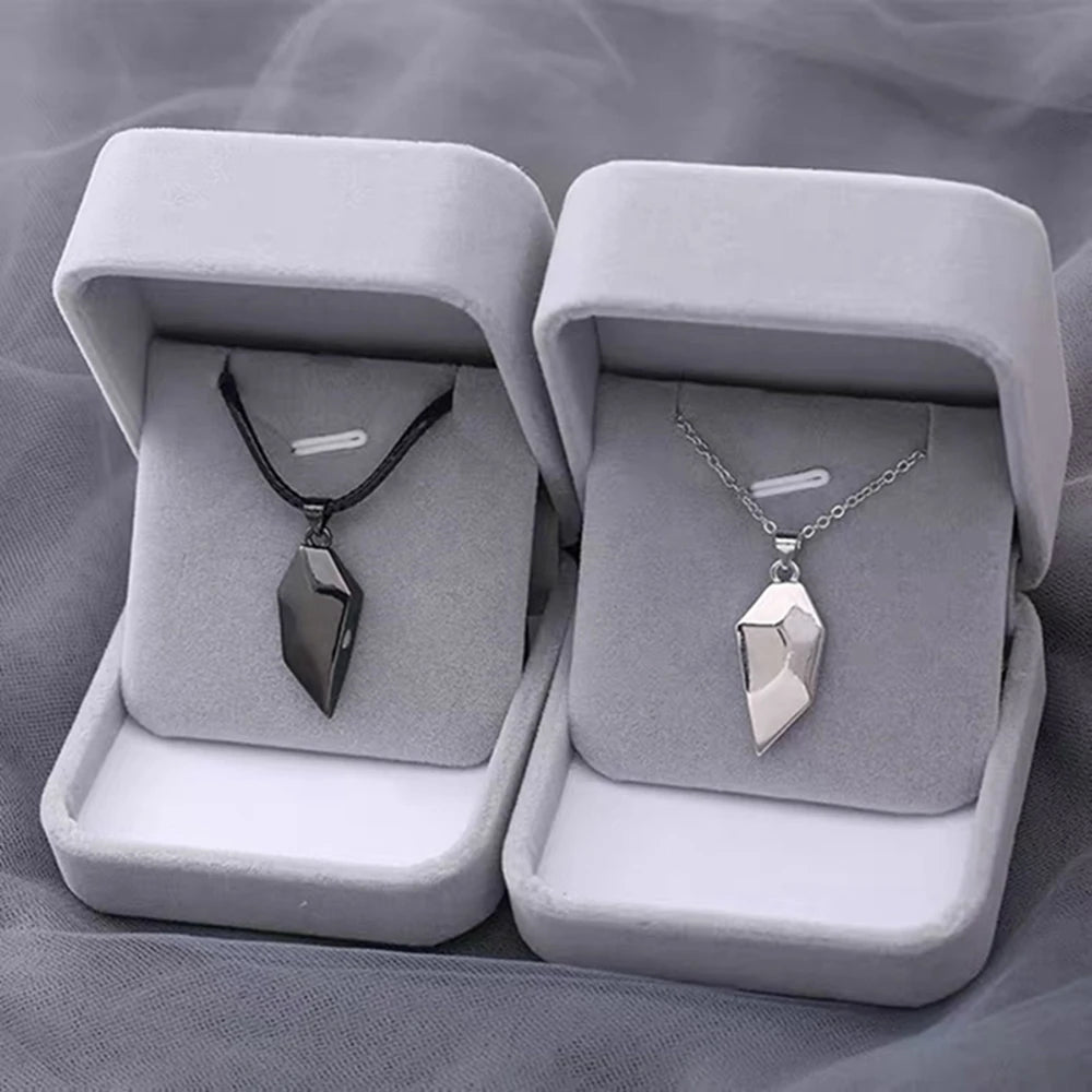 Couple Heartbeat Pendant Necklace for Couples